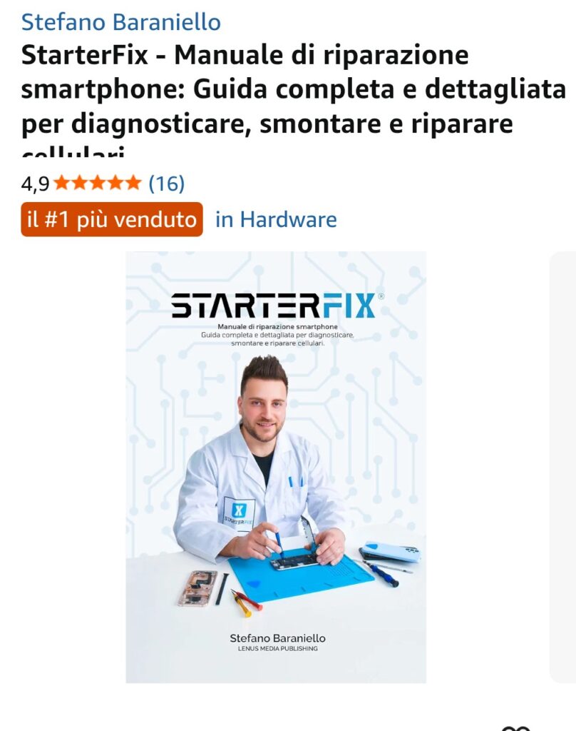 Copertina del Manuale StarterFix di Stefano Baranello (Baraniello), bestseller Amazon nella categoria Hardware.